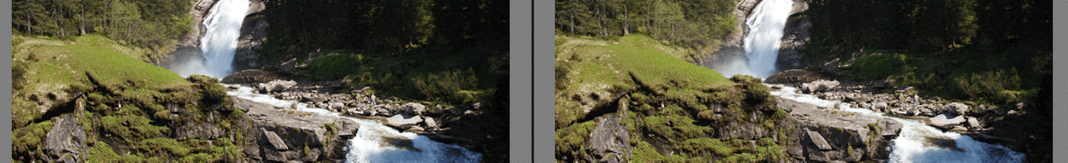 Landskapsbild justerad i Lightroom